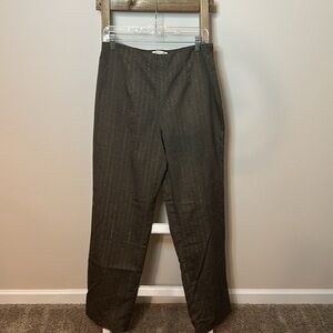 Coldwater Creek Classic Fit Fully Lined Dress Pants Size 10 Brown and Metallic